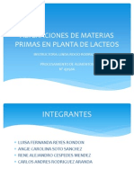 Materia Prima (Lacteos)