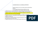 Carreras de Ingeniería de Universidades Bolivianas Son Acreditadas Por MERCOSUR