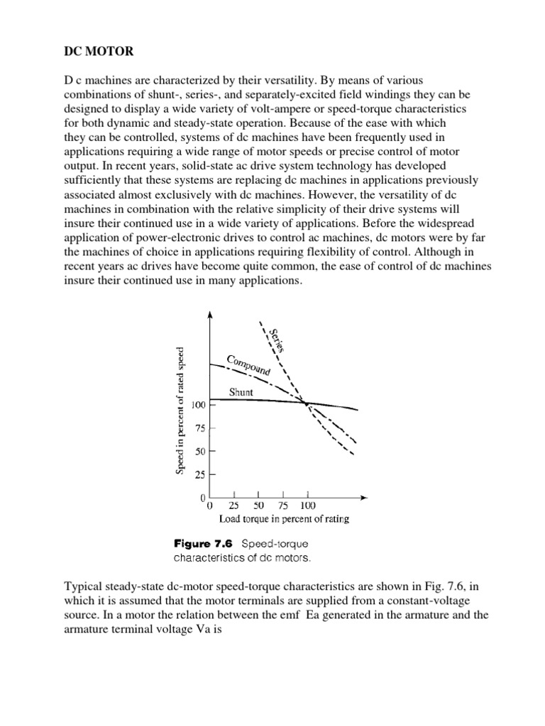 DC Motor Speed Control Methods | PDF