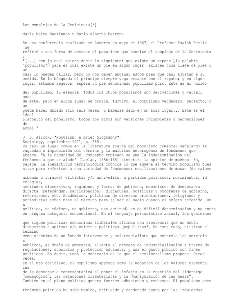 12 Mackinon y Petrone Los Complejos de La Cenicienta | PDF