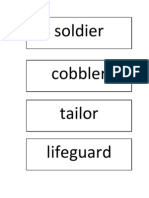Soldier Cobbler Tailor Lifeguard