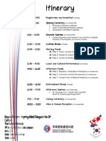 Itinerary - Day of The Conference