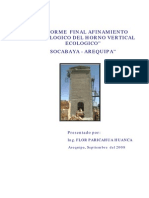 Informe Final Sobre Implementación de Horno Vertical en Arequipa