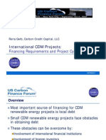 International CDM Projects:: Financing Requirements and Project Cycles