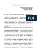 Ensayo Libertad de Expresion Realidad Nacional