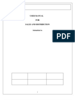 Sap Sales & Distribution USer Manual