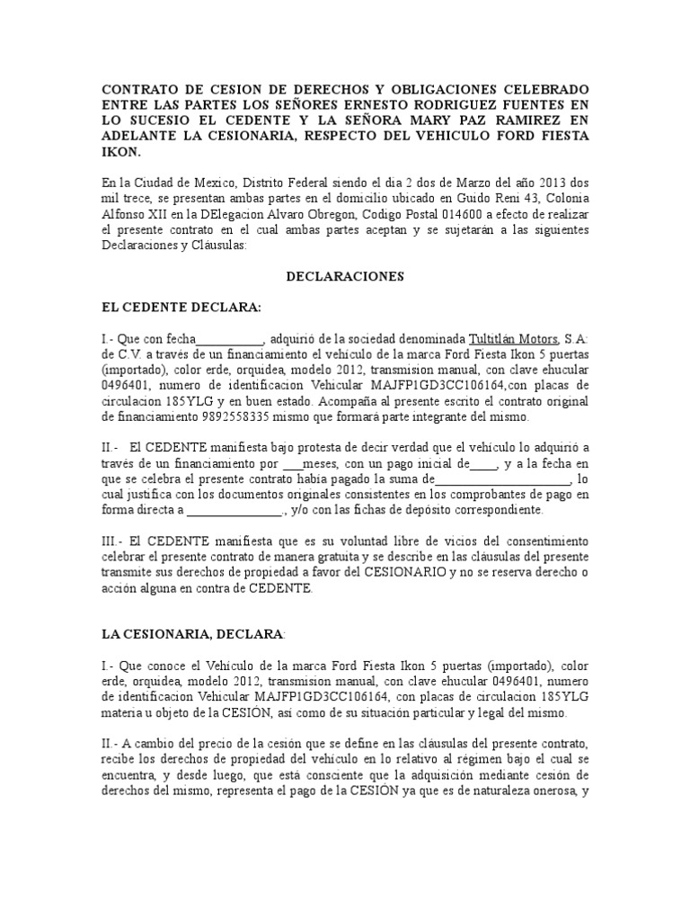 Contrato Cesion Propiedad Pagos