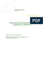 Formación para la sostenibilidad en arquitectura y urbanismo