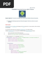 CSDAN0101-Android Course LAB-4 Tutorial: Date: 16 Oct