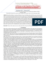 Effect of Addition of Polymer On The Properties of Waste Plastic Fibre Reinforced Concrete-An Experimental Investigation