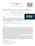 Prediction of The Flow Structure in A Turbulent Rectangular Free Jet