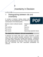 Risk Uncertainty and Decision Making