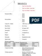 Simple Bio Data Format