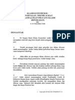 Ringkasan - KLAIM KONSTRUKSI 
PENGENALAN, TEKNIK & KIAT 
MEMANFAATKAN PELUANG KLAIM