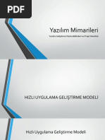 Yazılım Mimarileri - Yazılım Geliştirme Modelleri