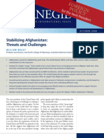 Stabilizing Afghanistan: Threats and Challenges