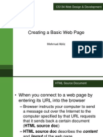 Creating A Basic Web Page: CS134 Web Design & Development