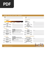 Beerology Tasting Sheet