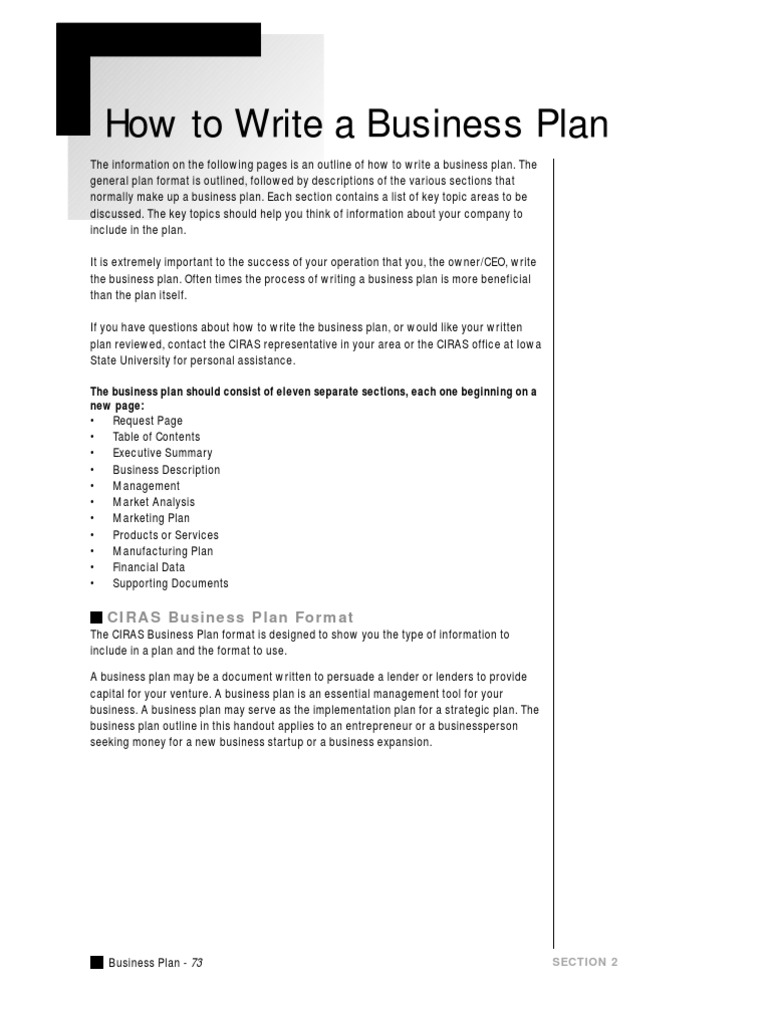 How To Write A Business Plan | PDF | Business Plan | Marketing