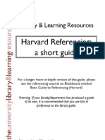 Harvard Referencing - A Short Guide