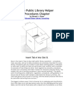 Procedures (Daily Library Tasks & Forms) Chapter From Public Library Helper by Edward Elsner