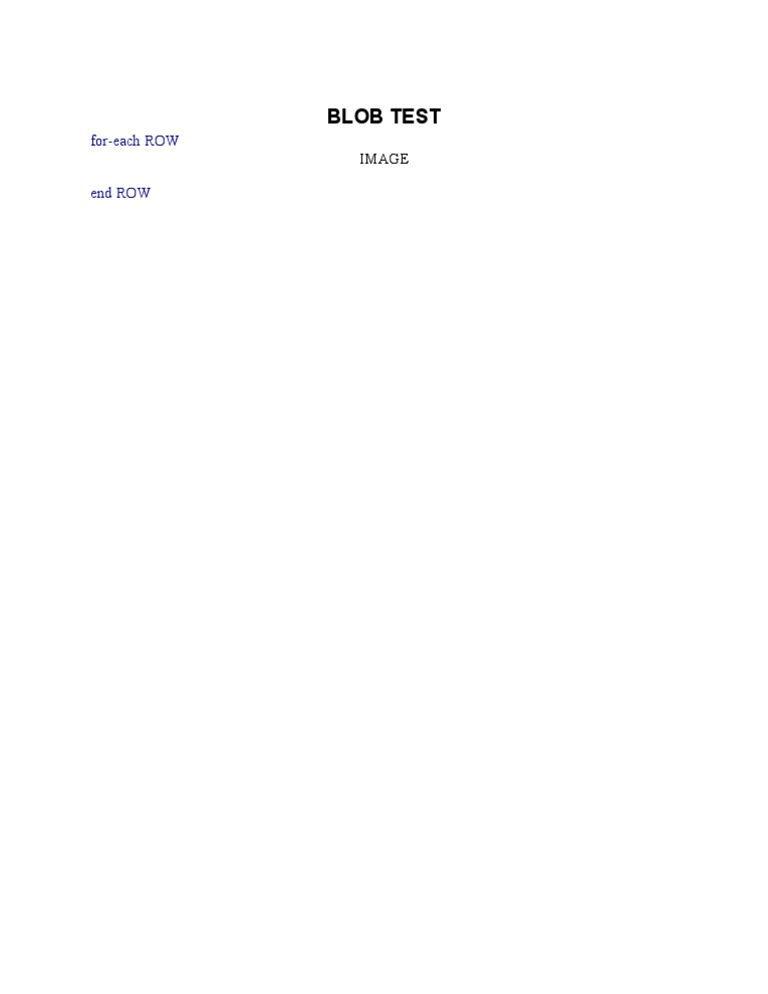 Blob Test | PDF