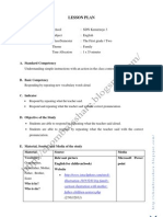 Lesson Plan SD Tema Family