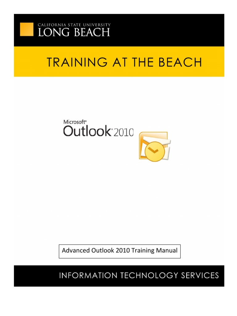 Outlook 2010 Advanced User Manual PDF | PDF
