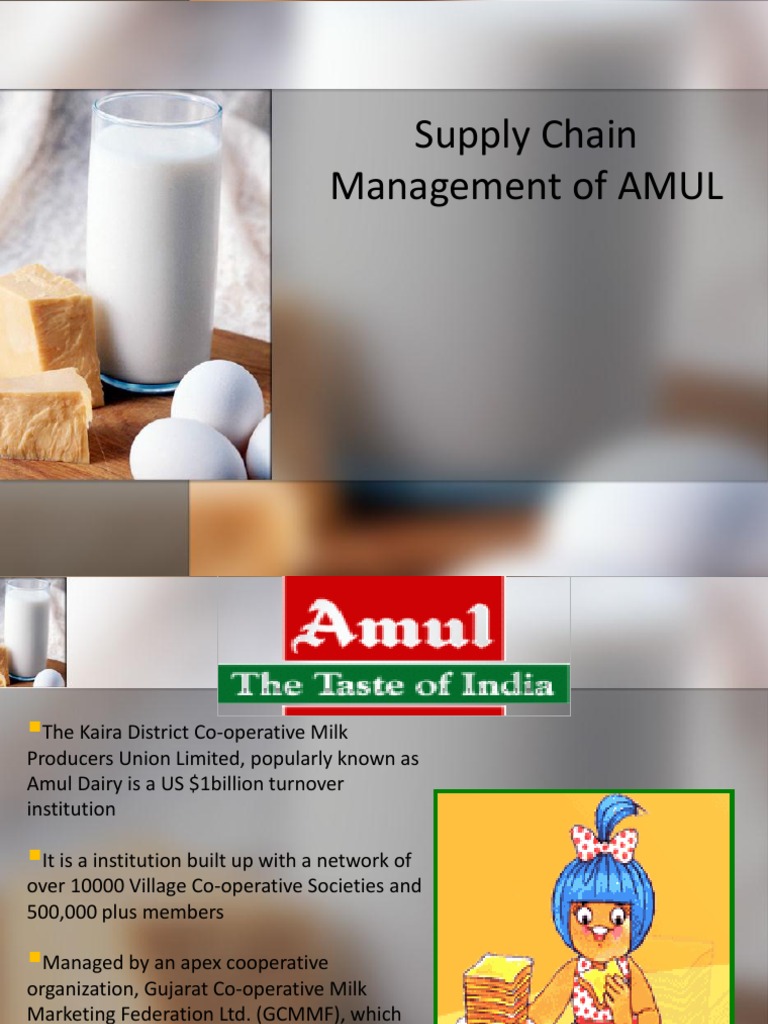 Supply Chain Management Amul PDF Production And Manufacturing