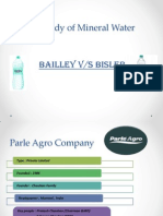 Case Study of Mineral Water Competition Between Parle Agro's Bailley and Bisleri Brands