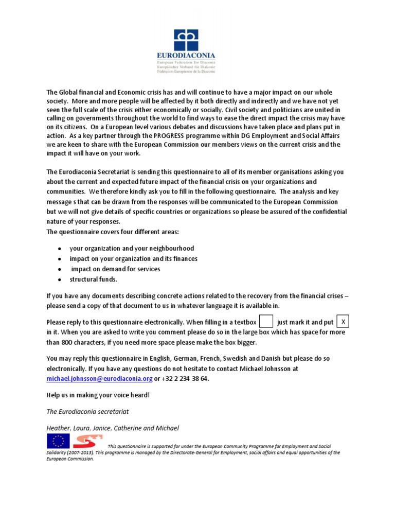 Questionnaire Financial Crisis Final | PDF | Social Science