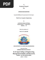 Download Speech Recognition Seminar Report by Suraj Gaikwad SN130376790 doc pdf