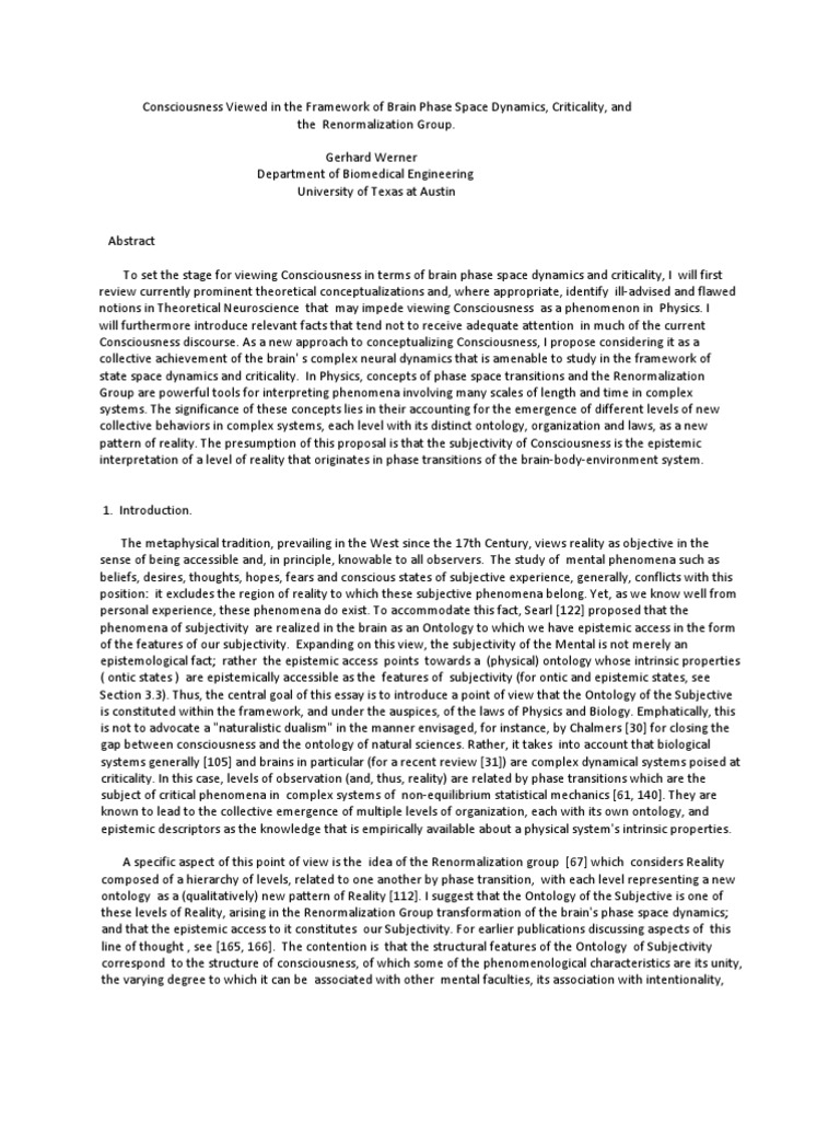 Consciousness and Brain Dynamics Analysis | PDF | Consciousness | Causality