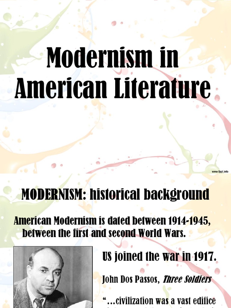 essay about modernism in american literature