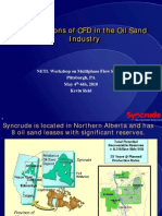 Applications of CFD in The Oil Sand Industry