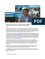 Supervisor Chiu Newsletter March 2013