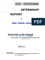 Bank Alfalah Internship Report