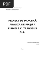 Proiect de Practica - Analiza de Piata A Firmei SC Transbus SA