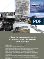 Caile de Comunicatie Si Transporturile Din Europa