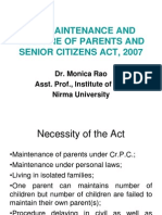 The Maintenance and Welfare of Parents and Senior Citizens Act, 2007
