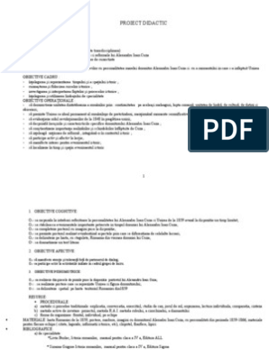 base Outward Circumference Proiect Didactic Cuza | PDF