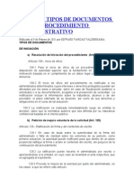 Ley 27444 Tipos de Documentos en El Procedimiento Administrativo