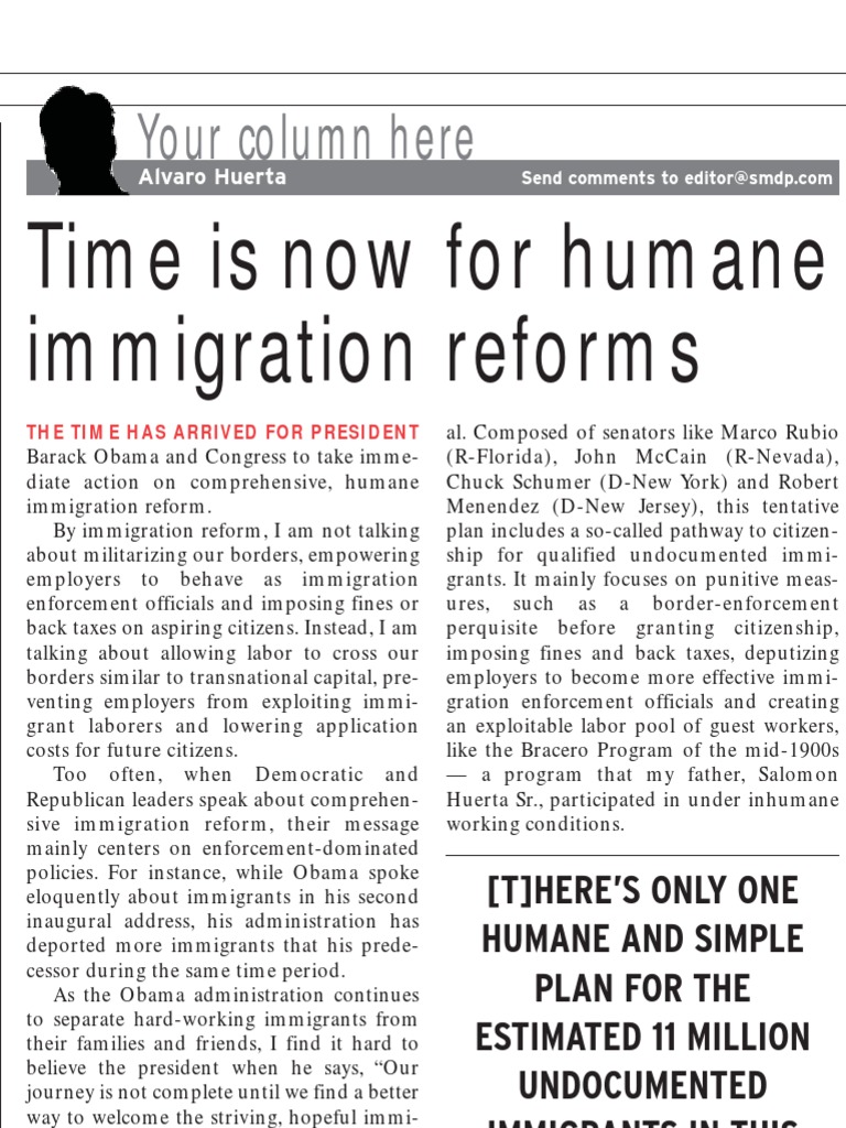 Urgent Call for Humane Immigration Reform | PDF | Immigration Reform ...