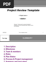 Download Generic Project Review Template by Chris SN13042813 doc pdf