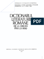 Dictionarul Literaturii Romane de La Origini Pana La 1900 (1979)