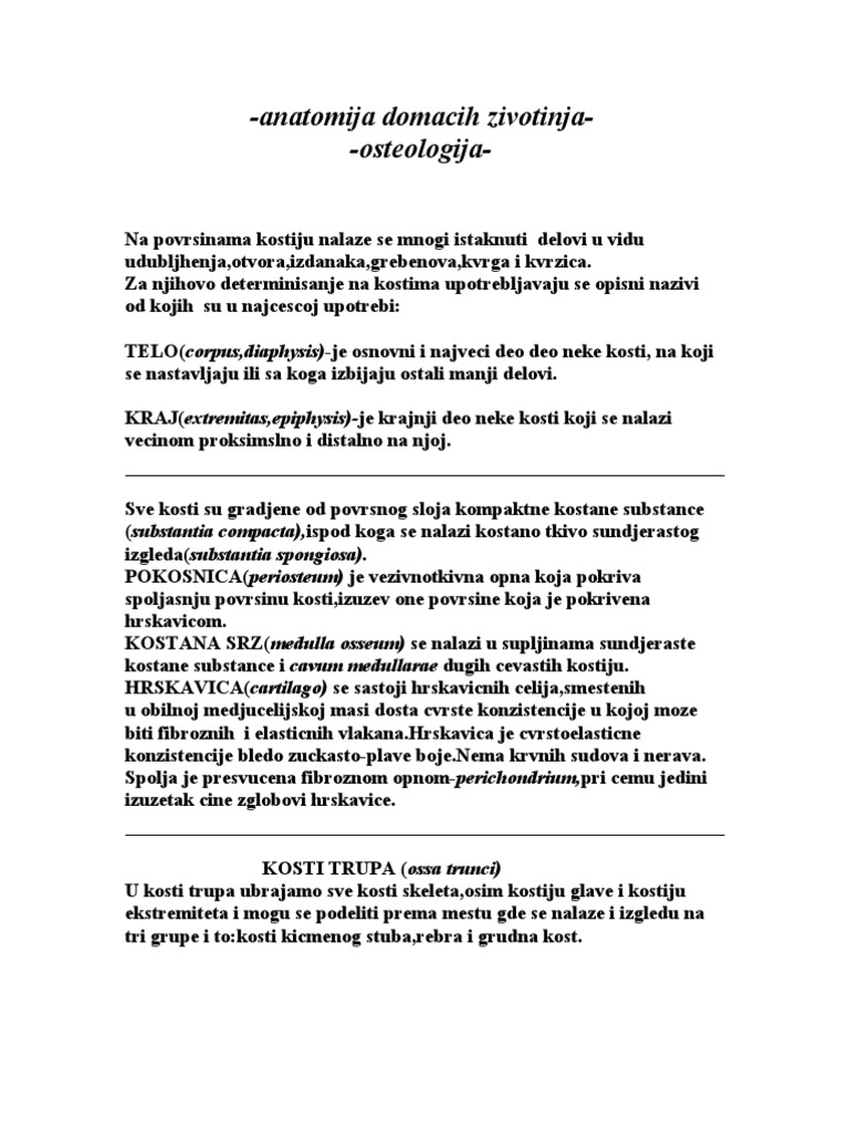 Osteologija | PDF