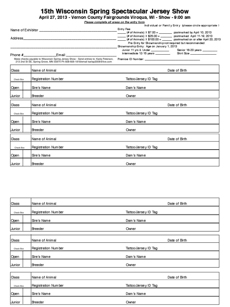 Entry Form | PDF