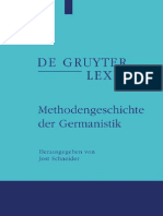 (De Gruyter Lexikon) Jost Schneider-Methodengeschichte Der Germanistik (De Gruyter Lexikon) - Gruyter (2009)