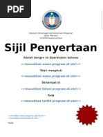 CONTOH SIJIL PENGHARGAAN