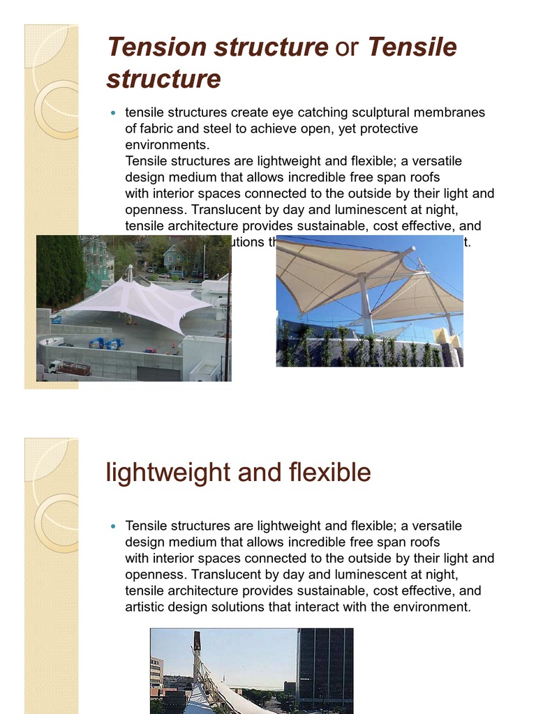 Tension Structure or Tensile Structure | PDF